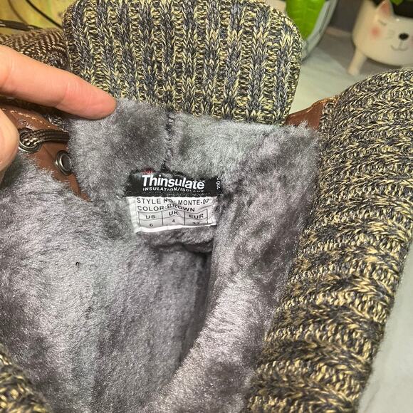 DREAM PAIRS Women's Mid Calf Winter Snow Boots, 6 M US, Brown - Picture 10 of 12